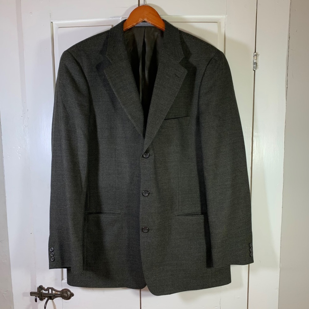 Talbots Mens 42L Blazer Merino Wool Cashmere 3 Button Sport Coat Portugal